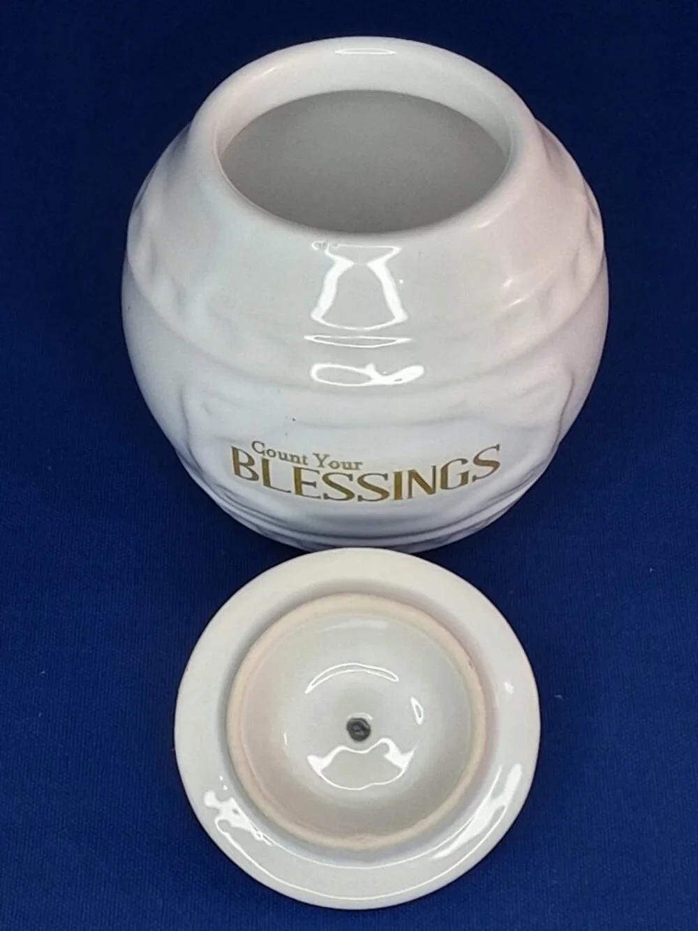 Vintage Faith Hope Love Tray & Count Your Blessings Jar Set/Religious Home Decor